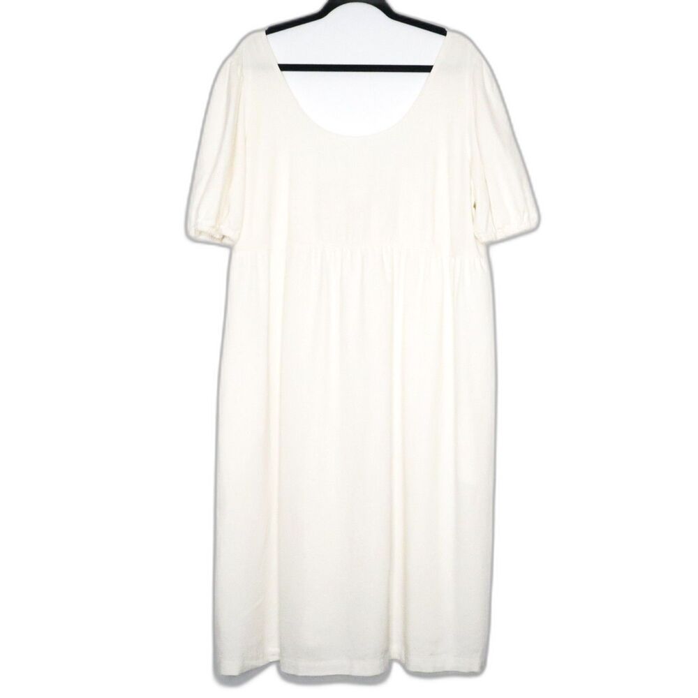 Isabel by Ingrid +‎ Isabel Maternity Dress Size XXL White Linen Blend Boho Flowy